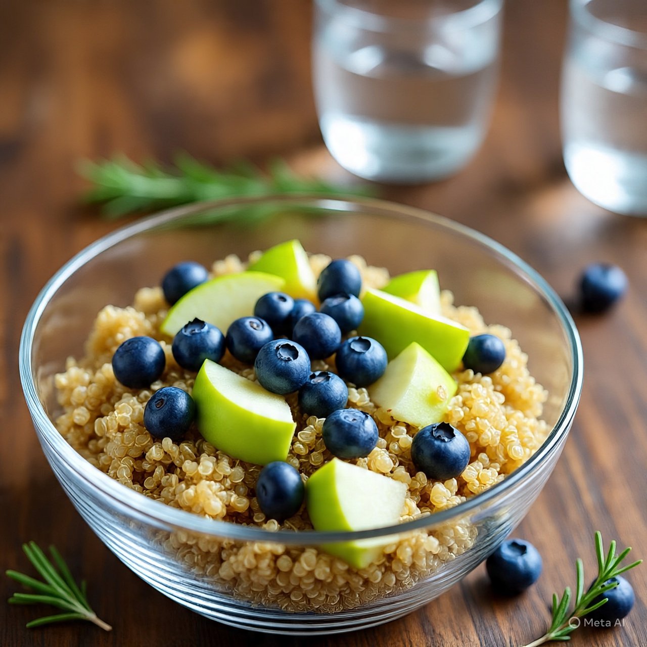 bowl de quinoa y frutas